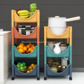 Kitchen Storage Rack Cart Floor Organizer Rolling Basket